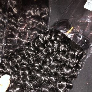 Curly human blend hair
